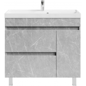 Тумба под раковину Vod-ok Бест 90 R мрамор белый