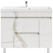 Тумба под раковину Vod-ok Бест 100 мрамор белый натур милк