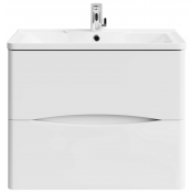 Тумба с раковиной Vod-ok Адель 70 белый глянец