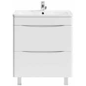 Тумба с раковиной Vod-ok Адель 70 белый глянец