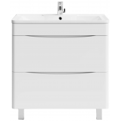 Тумба с раковиной Vod-ok Адель 80 белый глянец