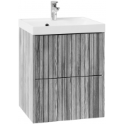 Тумба с раковиной Vod-ok Тач 50 лиственница структурная контрастно-серая