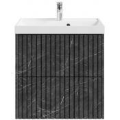 Тумба с раковиной Vod-ok Тач 60 мрамор графит