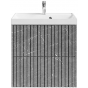 Тумба с раковиной Vod-ok Тач 60 мрамор серый софт тач 4044-1