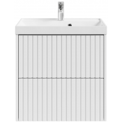 Тумба с раковиной Vod-ok Тач 60 белый глянец