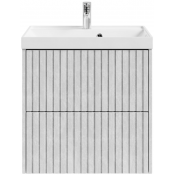 Тумба с раковиной Vod-ok Тач 60 белый камень