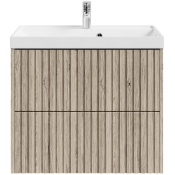 Тумба с раковиной Vod-ok Тач 70 ореховый дубослив светлый