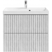 Тумба с раковиной Vod-ok Тач 70 белый камень