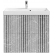 Тумба с раковиной Vod-ok Тач 70 мрамор белый