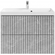 Тумба с раковиной Vod-ok Тач 80 мрамор белый