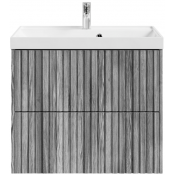 Тумба под раковину Vod-ok Тач 70 лиственница структурная контрастно-серая