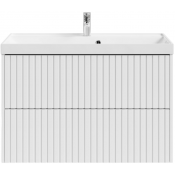 Тумба с раковиной Vod-ok Тач 90 белый глянец