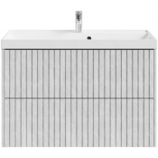 Тумба с раковиной Vod-ok Тач 90 белый камень 57805