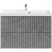 Тумба с раковиной Vod-ok Тач 90 мрамор серый