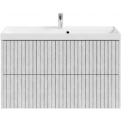 Тумба с раковиной Vod-ok Тач 100 белый камень