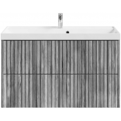 Тумба под раковину Vod-ok Тач 100 лиственница структурная контрастно-серая 64202