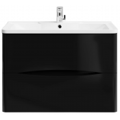 Тумба под раковину Vod-ok Адель 80 черный глянец