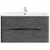 Тумба с раковиной Vod-ok Адель 100 серый камень подвесная