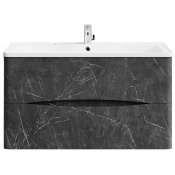 Тумба с раковиной Vod-ok Адель 100 подвесная мрамор графит подвесная