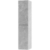 Пенал Vod-ok Тач 30 R с бельевой корзиной мрамор белый
