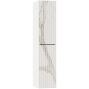 Пенал Vod-ok Тач 30 L с бельевой корзиной, мрамор белый натур милк 2537