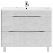 Тумба с раковиной Vod-ok Адель 100 белый камень напольная 