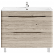 Тумба с раковиной Vod-ok Адель 100 дубослив ореховый светлый напольная