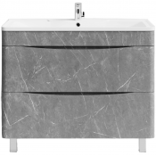 Тумба под раковину Vod-ok Адель 100 мрамор серый