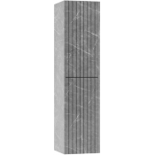 Пенал Vod-ok Тач 35 L с бельевой корзиной, мрамор серый софт тач 4044-1
