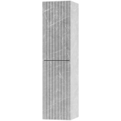 Пенал Vod-ok Тач 35 R с бельевой корзиной, мрамор белый софт тач 4044-2