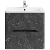 Тумба с раковиной Vod-ok Адель 60 подвесная мрамор графит