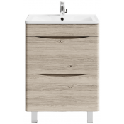 Тумба с раковиной Vod-ok Адель 60 дубослив ореховый светлый