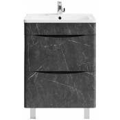 Тумба под раковину Vod-ok Адель 60 мрамор графит