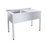 Ванна моечная с рабочей поверхностью ПРОФИ, левое расположение емкости СРО12/7ПНТ ВМОц1-500Л