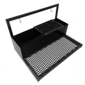 Мойка металлическая для чистки обуви с поддоном шириной 1250 мм,съемная решетка 450 мм,Черный