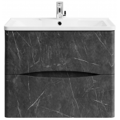 Тумба с раковиной Vod-ok Адель 70 подвесная мрамор графит