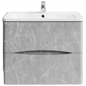 Тумба с раковиной Vod-ok Адель 70 подвесная мрамор белый
