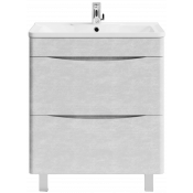 Тумба с раковиной Vod-ok Адель 70 белый камень