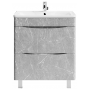Тумба с раковиной Vod-ok Адель 70 мрамор белый