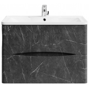 Тумба с раковиной Vod-ok Адель 80 подвесная мрамор графит