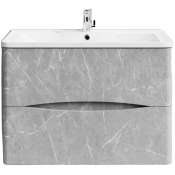 Тумба под раковину Vod-ok Адель 80 подвесная, мрамор белый софт тач 4044-2