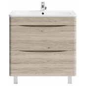 Тумба с раковиной Vod-ok Адель 80 дубослив ореховый светлый