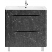 Тумба под раковину Vod-ok Адель 80 мрамор графит