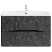 Тумба с раковиной Vod-ok Адель 90 подвесная мрамор графит