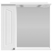 Зеркальный шкаф Vod-ok Адам 75 L белый глянец