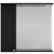 Зеркальный шкаф Vod-ok Адам 75 L черный глянец