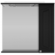 Зеркальный шкаф Vod-ok Адам 75 R черный глянец