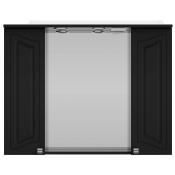 Зеркальный шкаф Vod-ok Адам 90 черный глянец