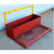 Мойка металлическая для чистки обуви с поддоном шириной 1200 мм