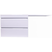 Тумба под раковину Style Line Даллас Люкс Plus 140 L СС-00002386 подвесная Белая